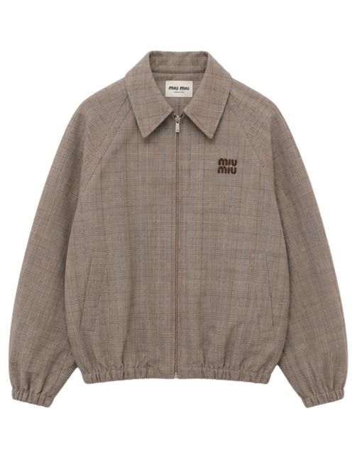 Giacca blouson a quadri MIU MIU | ML15751949F0005